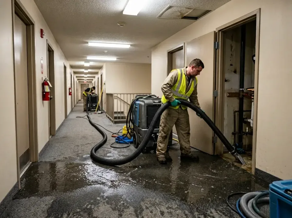 multi-unit-apartment-hallway-f-005 — frequently asked questions, Emergency Burst Pipe Water Extraction & Removal in Los Luna…